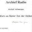 Archief Radio Antwerpen: Philibert Mees speelt Renier Van der Velden