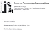 Societa Cameristica Italiana, Lucien Goethals - Goethals Lucien - Mouvement (CDR onuitgegeven demo scan)